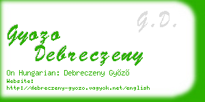 gyozo debreczeny business card