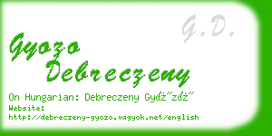 gyozo debreczeny business card